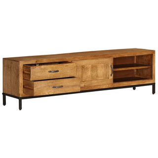 TV Cabinet Solid Mango Wood 140x30x40 cm - Giant Lobelia