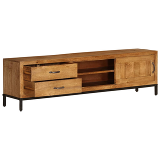 TV Cabinet Solid Mango Wood 140x30x40 cm - Giant Lobelia