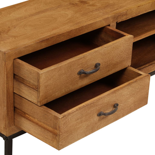 TV Cabinet Solid Mango Wood 140x30x40 cm - Giant Lobelia