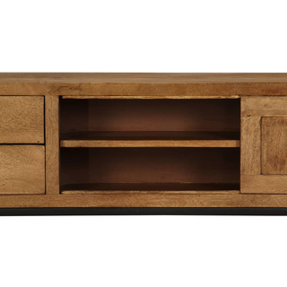 TV Cabinet Solid Mango Wood 140x30x40 cm - Giant Lobelia