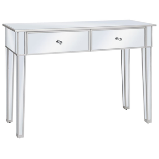 vidaXL Mirrored Console Table MDF and Glass 106.5x38x76.5 cm - Giant Lobelia