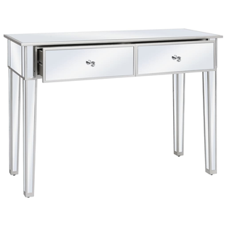 vidaXL Mirrored Console Table MDF and Glass 106.5x38x76.5 cm - Giant Lobelia