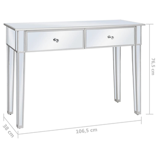 vidaXL Mirrored Console Table MDF and Glass 106.5x38x76.5 cm - Giant Lobelia