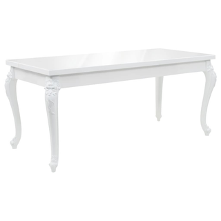 Dining Table 179x89x81 cm High Gloss White - Giant Lobelia