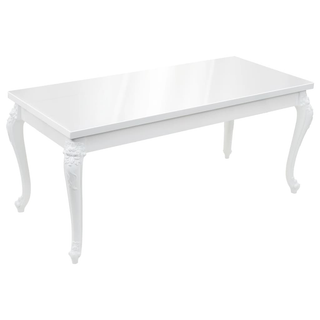 Dining Table 179x89x81 cm High Gloss White - Giant Lobelia