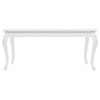 Dining Table 179x89x81 cm High Gloss White - Giant Lobelia