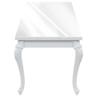 Dining Table 179x89x81 cm High Gloss White - Giant Lobelia