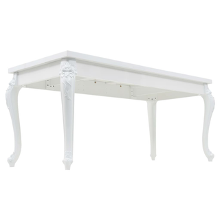 Dining Table 179x89x81 cm High Gloss White - Giant Lobelia