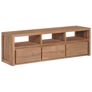 vidaXL TV Cabinet Solid Teak Wood with Natural Finish 120x30x40 cm - Giant Lobelia