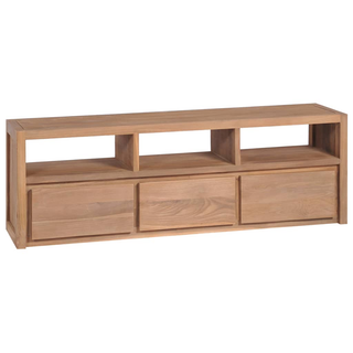 vidaXL TV Cabinet Solid Teak Wood with Natural Finish 120x30x40 cm - Giant Lobelia