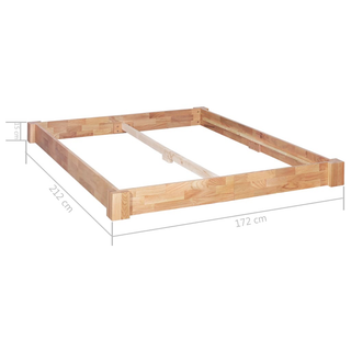 Bed Frame Solid Oak Wood 160x200 cm - Giant Lobelia