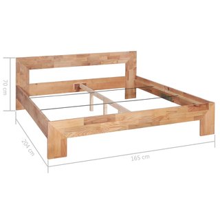 Bed Frame Solid Oak Wood 160x200 cm - Giant Lobelia