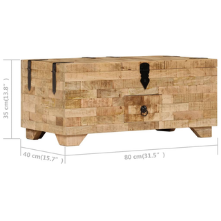 vidaXL Coffee Table Solid Mango Wood 80x40x35 cm - Giant Lobelia