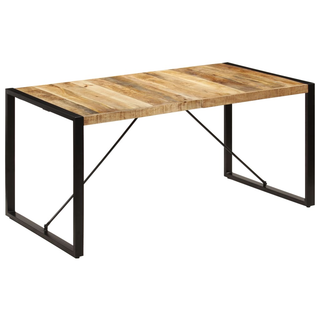 vidaXL Dining Table 160x80x75 cm Solid Mango Wood - Giant Lobelia