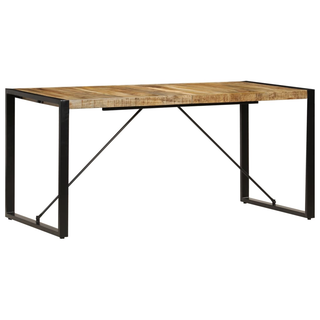 vidaXL Dining Table 160x80x75 cm Solid Mango Wood - Giant Lobelia