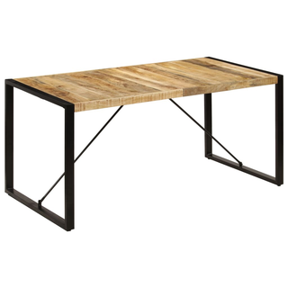 vidaXL Dining Table 160x80x75 cm Solid Mango Wood - Giant Lobelia