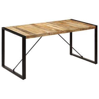 vidaXL Dining Table 160x80x75 cm Solid Mango Wood - Giant Lobelia