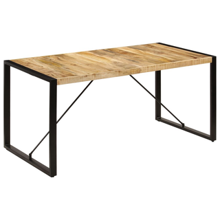 vidaXL Dining Table 160x80x75 cm Solid Mango Wood - Giant Lobelia