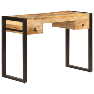 vidaXL Desk with 2 Drawers 110x50x77 cm Solid Mango Wood - Giant Lobelia