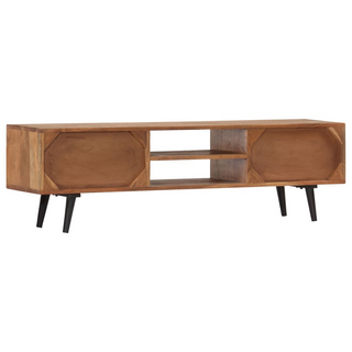 vidaXL TV Cabinet 140x30x40 cm Solid Acacia Wood - Giant Lobelia