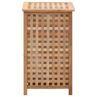 Laundry Bin 39x39x65 cm Solid Walnut Wood - Giant Lobelia