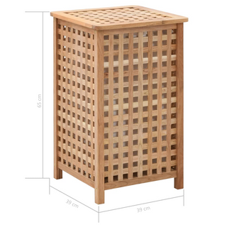 Laundry Bin 39x39x65 cm Solid Walnut Wood - Giant Lobelia