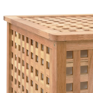 Laundry Bin 87.5x46x67 cm Solid Walnut Wood - Giant Lobelia