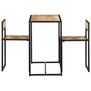 3 Piece Dining Set Solid Mango Wood - Giant Lobelia