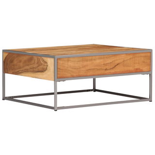 vidaXL Coffee Table 75x75x35 cm Solid Acacia Wood - Giant Lobelia