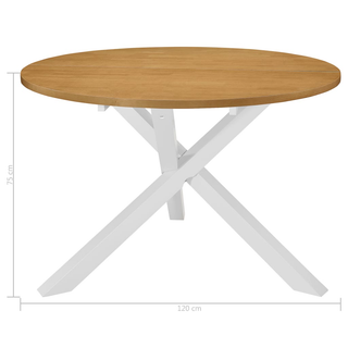 vidaXL Dining Table White 120x75 cm MDF - Giant Lobelia