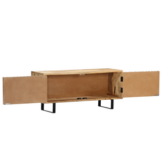 vidaXL TV Cabinet 90x30x40 cm Solid Mango Wood - Giant Lobelia