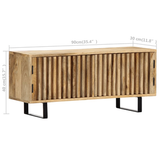 vidaXL TV Cabinet 90x30x40 cm Solid Mango Wood - Giant Lobelia