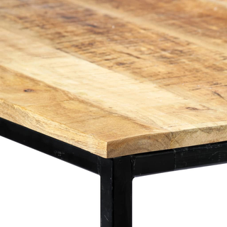 vidaXL Dining Table 140x70x75 cm Solid Rough Mango Wood - Giant Lobelia