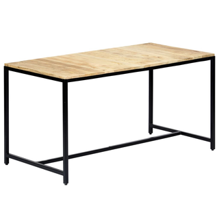 vidaXL Dining Table 140x70x75 cm Solid Rough Mango Wood - Giant Lobelia