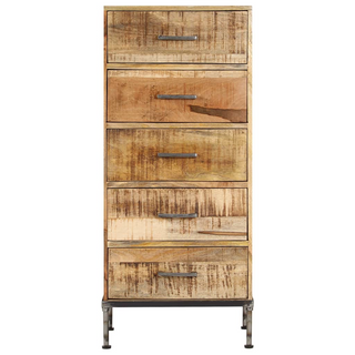 Chest of Drawers 45x35x106 cm Solid Mango Wood - Giant Lobelia