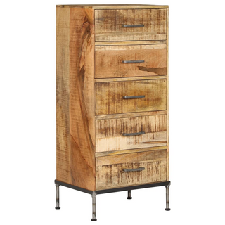 Chest of Drawers 45x35x106 cm Solid Mango Wood - Giant Lobelia