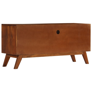 vidaXL TV Cabinet with 3 Drawers 110x35x50 cm Solid Acacia Wood - Giant Lobelia