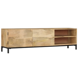 vidaXL TV Cabinet 145x30x41 cm Solid Mango Wood - Giant Lobelia