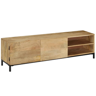 vidaXL TV Cabinet 145x30x41 cm Solid Mango Wood - Giant Lobelia