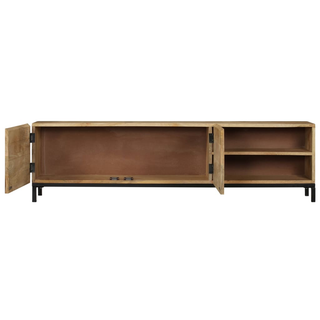 vidaXL TV Cabinet 145x30x41 cm Solid Mango Wood - Giant Lobelia