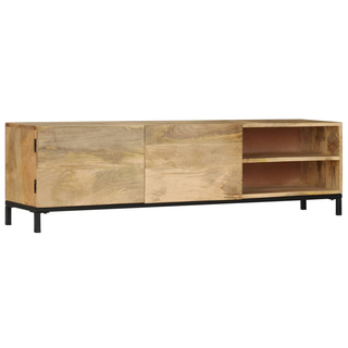 vidaXL TV Cabinet 145x30x41 cm Solid Mango Wood - Giant Lobelia