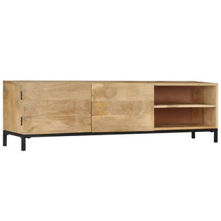 vidaXL TV Cabinet 145x30x41 cm Solid Mango Wood - Giant Lobelia