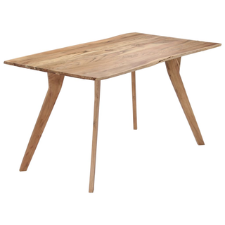 vidaXL Dining Table 140x80x76 cm Solid Acacia Wood - Giant Lobelia