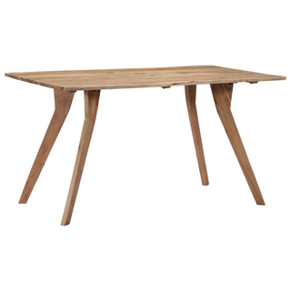 vidaXL Dining Table 140x80x76 cm Solid Acacia Wood - Giant Lobelia