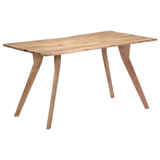 vidaXL Dining Table 140x80x76 cm Solid Acacia Wood - Giant Lobelia