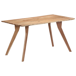 vidaXL Dining Table 140x80x76 cm Solid Acacia Wood - Giant Lobelia