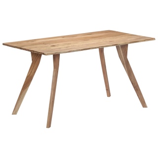 vidaXL Dining Table 140x80x76 cm Solid Acacia Wood - Giant Lobelia