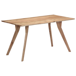 vidaXL Dining Table 140x80x76 cm Solid Acacia Wood - Giant Lobelia