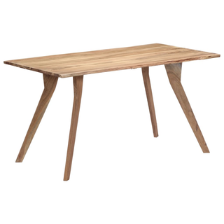 vidaXL Dining Table 140x80x76 cm Solid Acacia Wood - Giant Lobelia