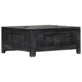 vidaXL Coffee Table Black 65x65x30 cm Solid Mango Wood - Giant Lobelia